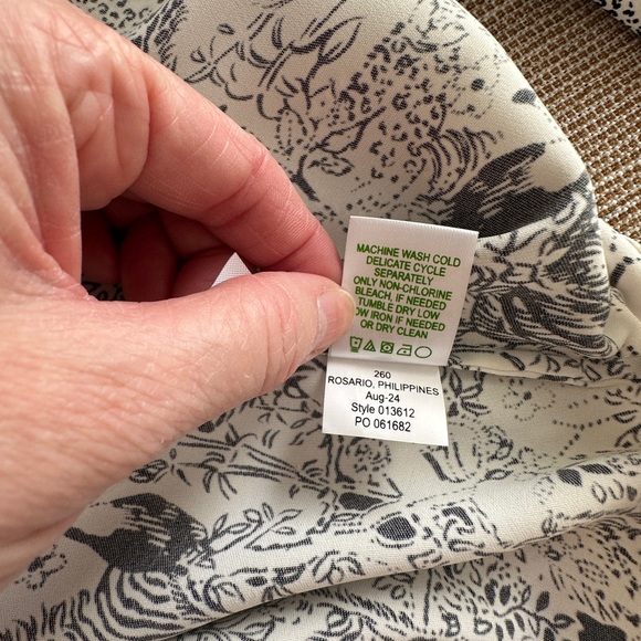 Lilly Pulitzer Olivine A-line Animal and Floral Print Long Sleeve Dress - Picture 10 of 14